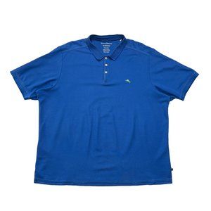 Tommy Bahama Blue Polo Shirt Sporty Casual Design